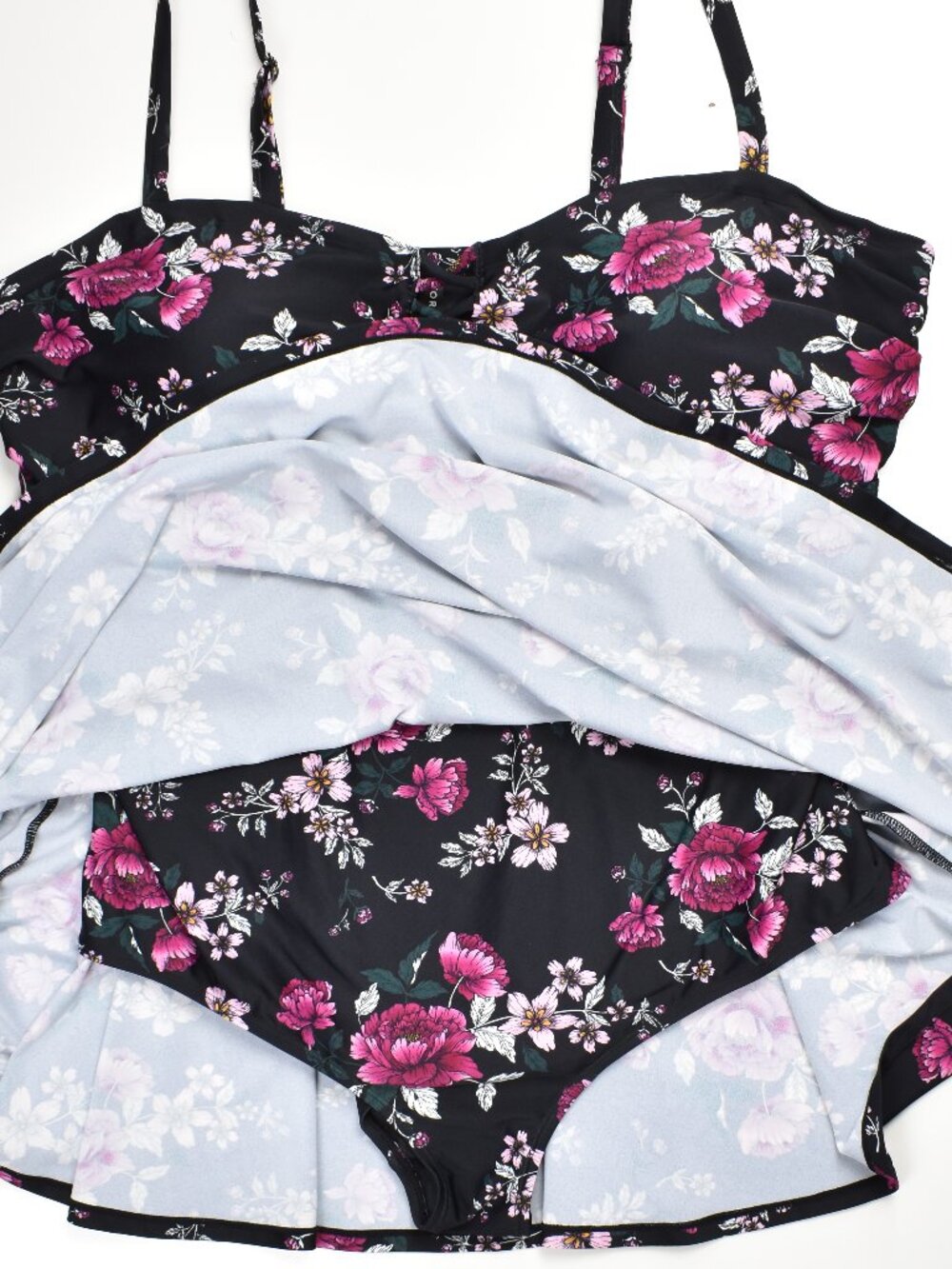 Torrid A-Line Floral Swim Dress Swimsuit - 4 - Picture 6 of 9
